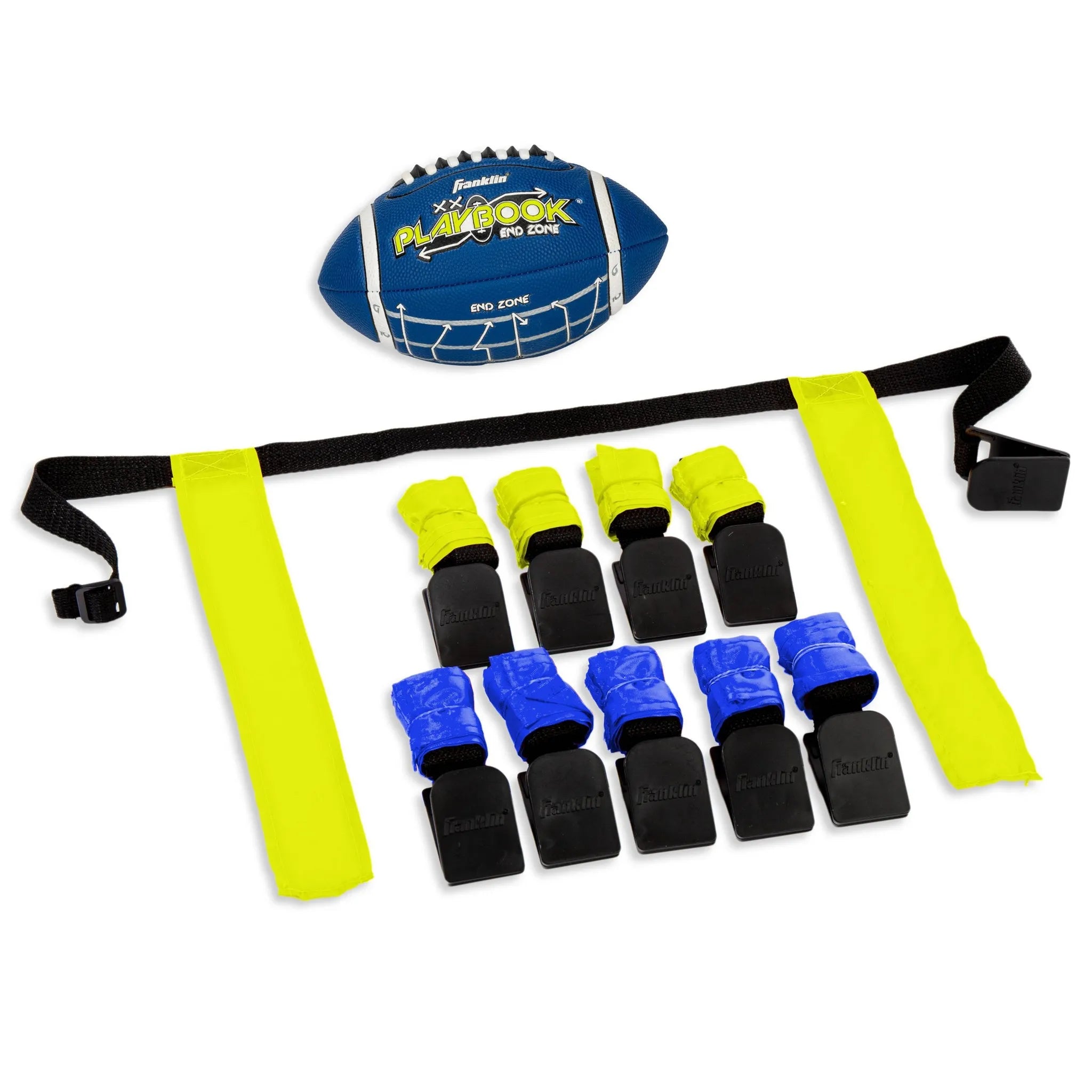 TAG アメリカンフットボール フッパン S Franklin Sports 10 Player Flag Football Set - Mini Blue Football