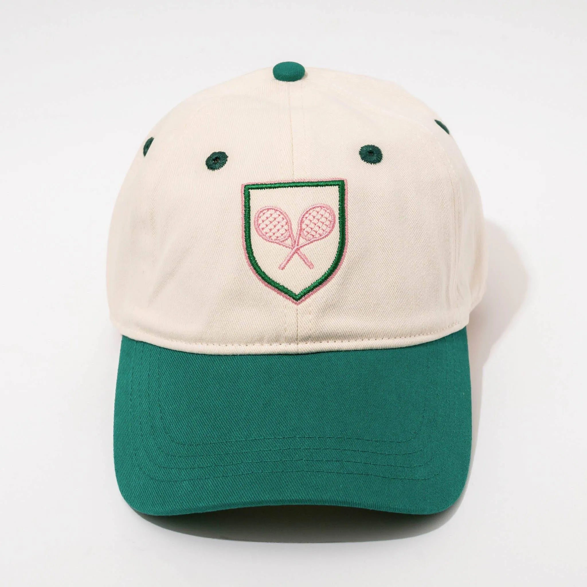 NWT Frasier Sterling Beaded Olive Olives Cream Baseball Cap Brand New Frasier Sterling Tennis Hat - Cream/Green – REBEL main image 3