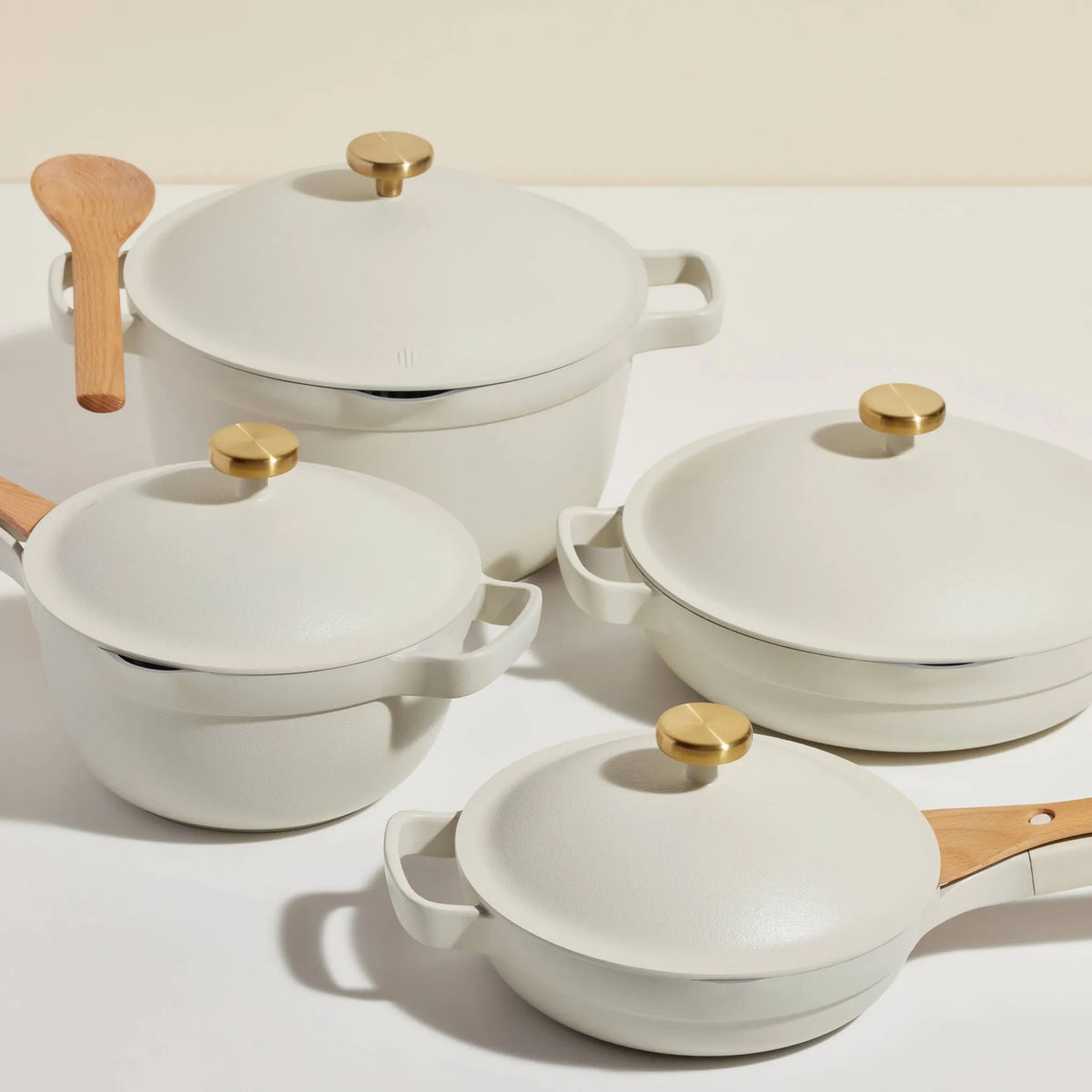 13pc Always Pan and Perfect Pot Cookware Set with Lids - Cream – REBEL