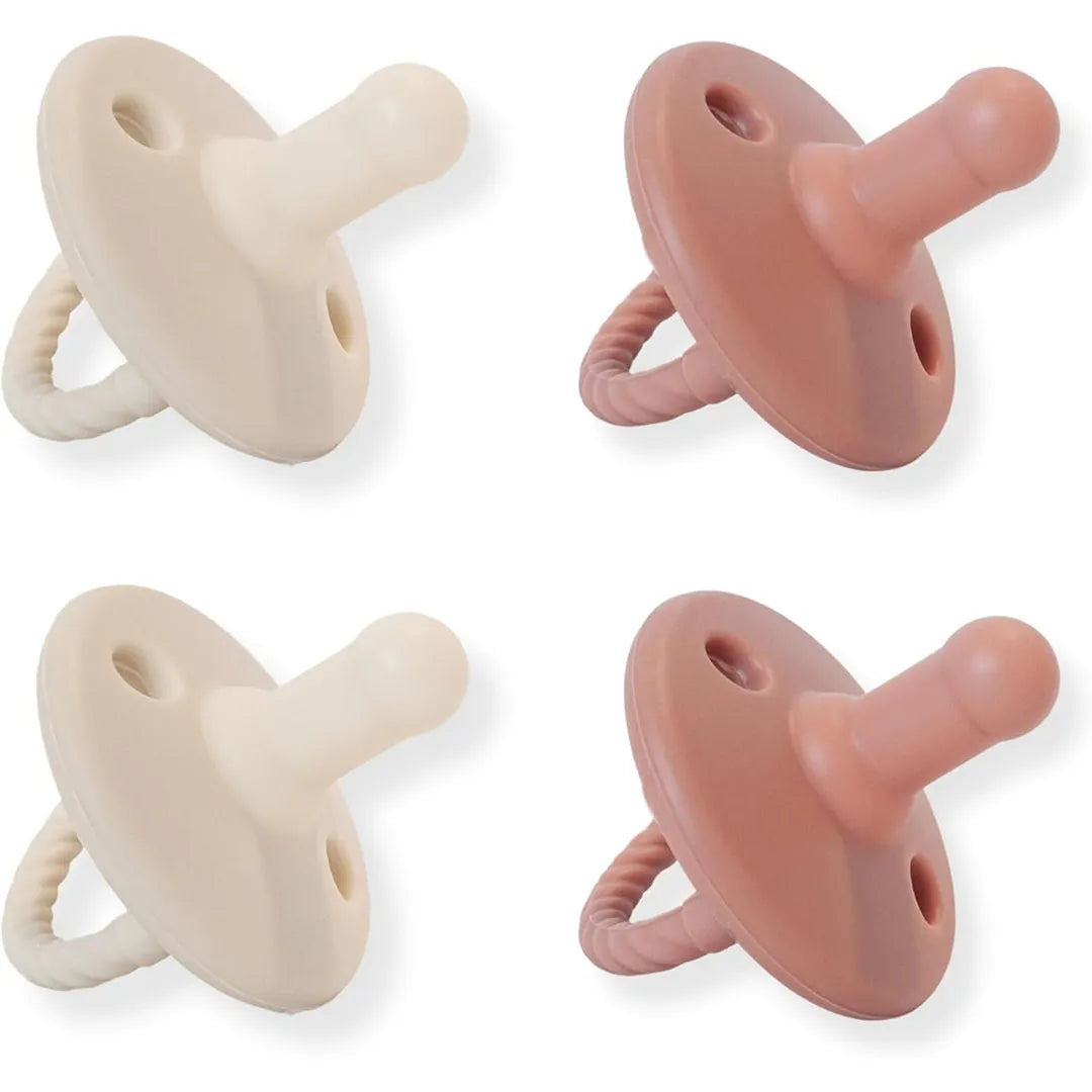 01brand Silicone Pacifier 4 Pack - Coconut Milk, Brown Suga – REBEL