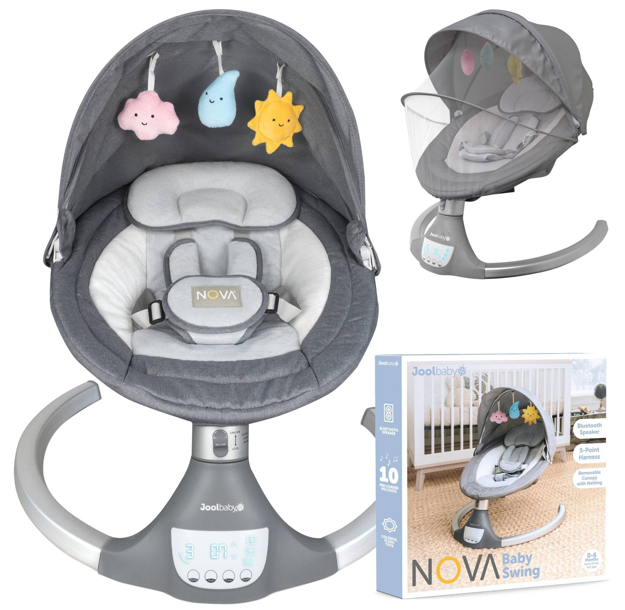 Nova Motorized Infant Baby Swing - Gray – REBEL