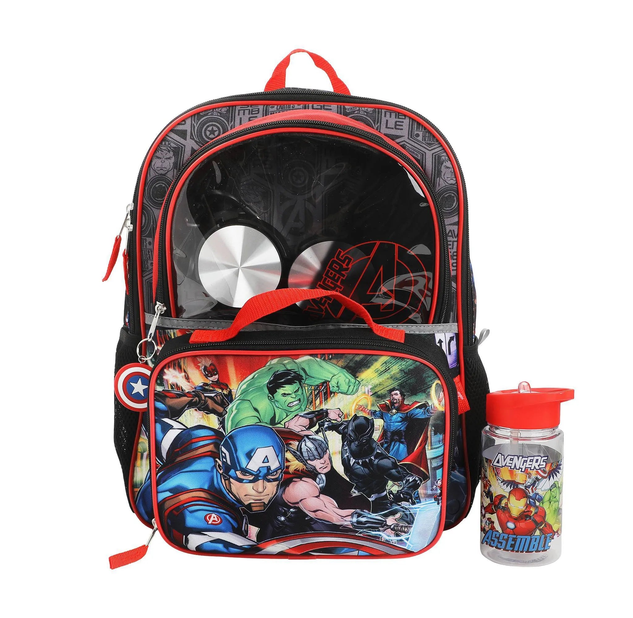 avengers kids backpack Avengers Kids' Backpack with Lunch Kit and Water Bottle
