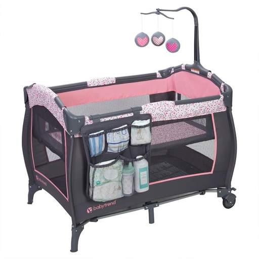 Baby Trend MUV Custom Grow Nursery Center Playard Crib & Changing Table,  Jaclyn – REBEL