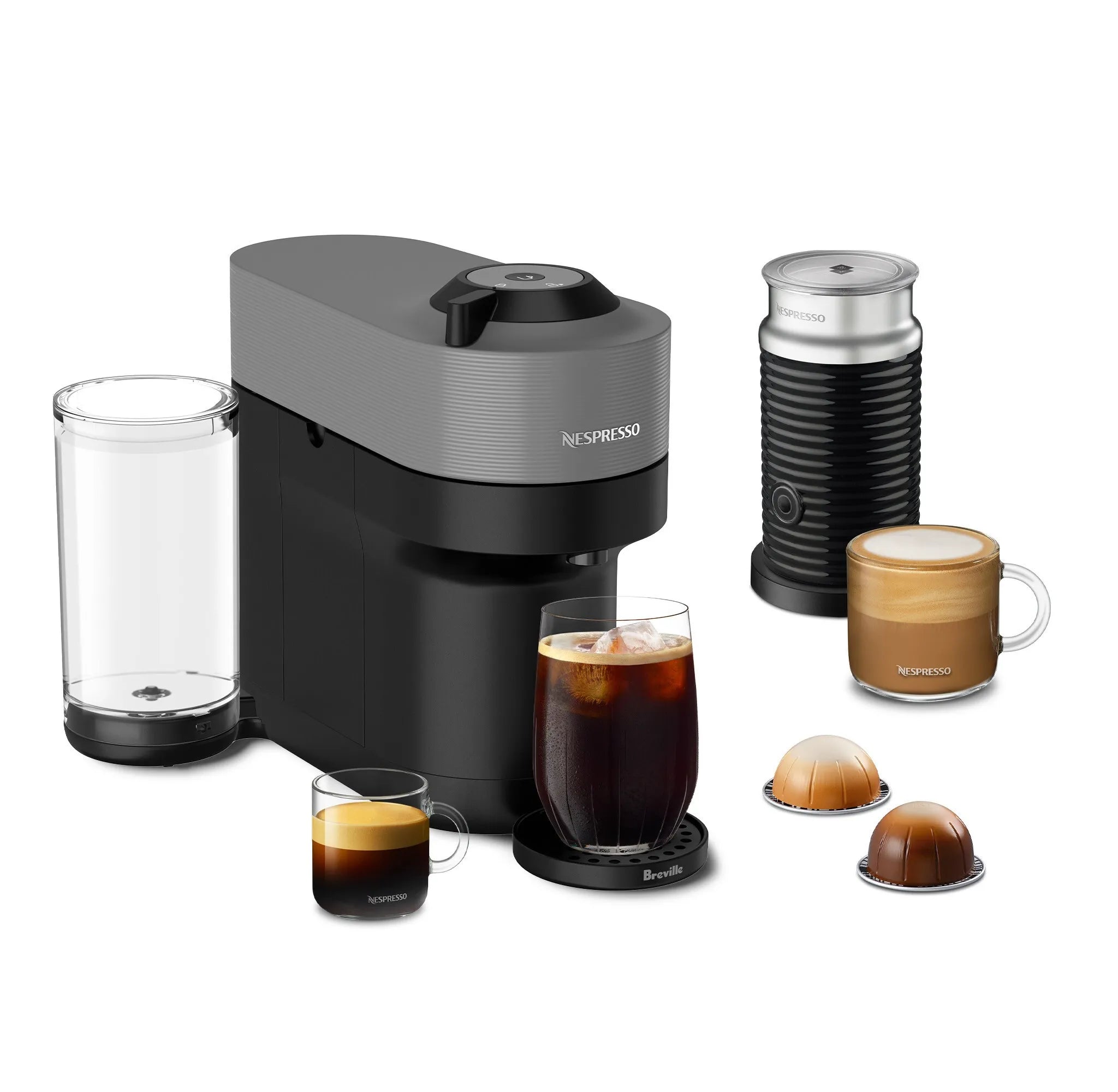 Nespresso Vertuo Pop+ Coffee and Espresso Maker by Breville with Milk  Frother, Dark Gray: Capsule System, 1 Cup Capacity – REBEL