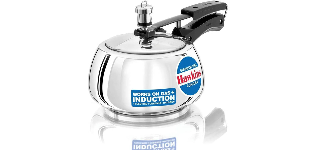 Hawkins 2L Stainless Steel Contura Induction Compatible Pressure Cooker ...