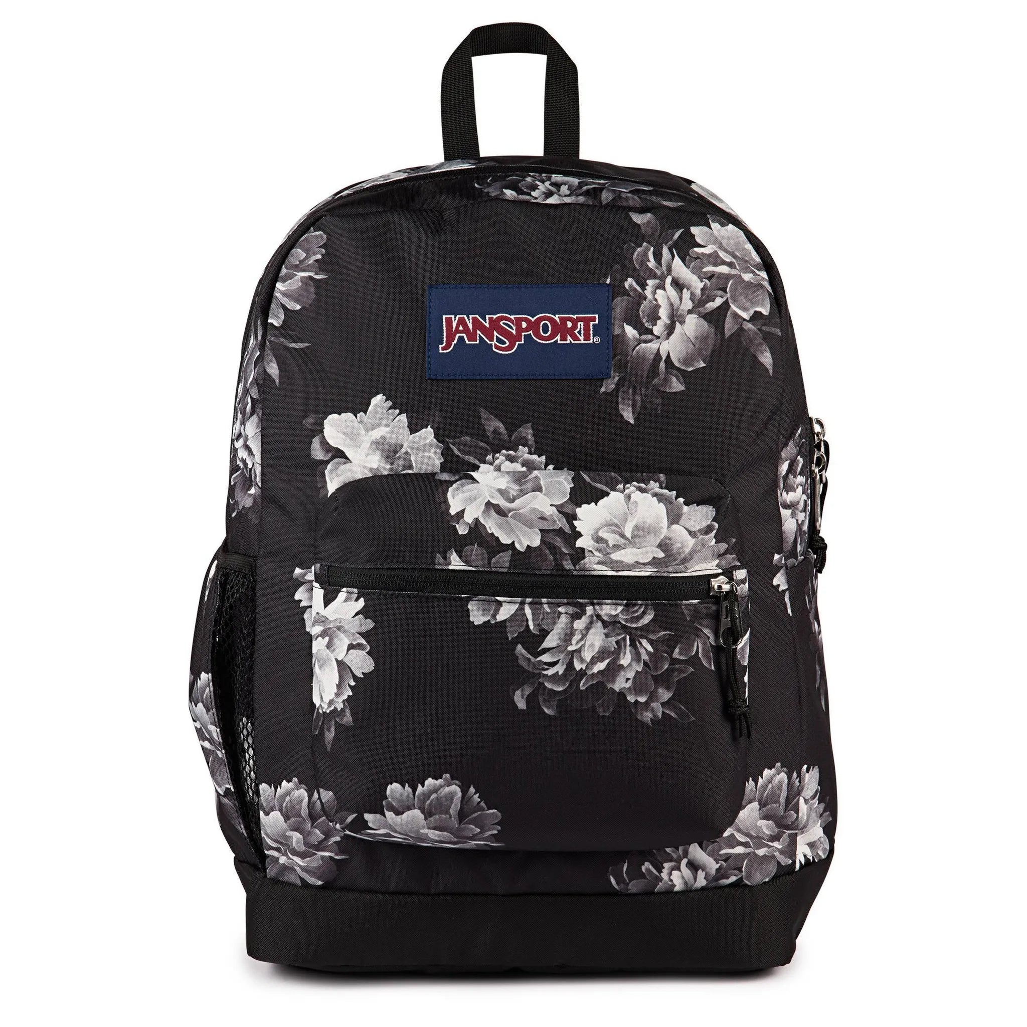 black white backpacks for girls jansport Cross Town Plus Backpack - Large Main Compartment, Side Water Bottle Pocket, 15-Inch Padded Laptop Sleeve built to handle everything your day throws at you JanSport - Backpack - Cross