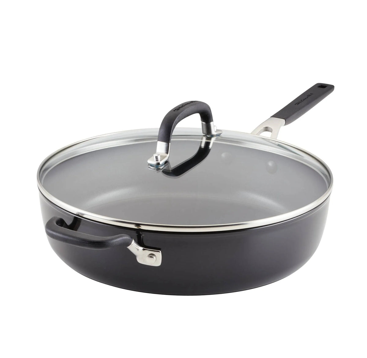 Oster Claiborne 12-Inch Charcoal Grey Covered Saute Pan With Helper Handle - Non-Stick Aluminum - View #8