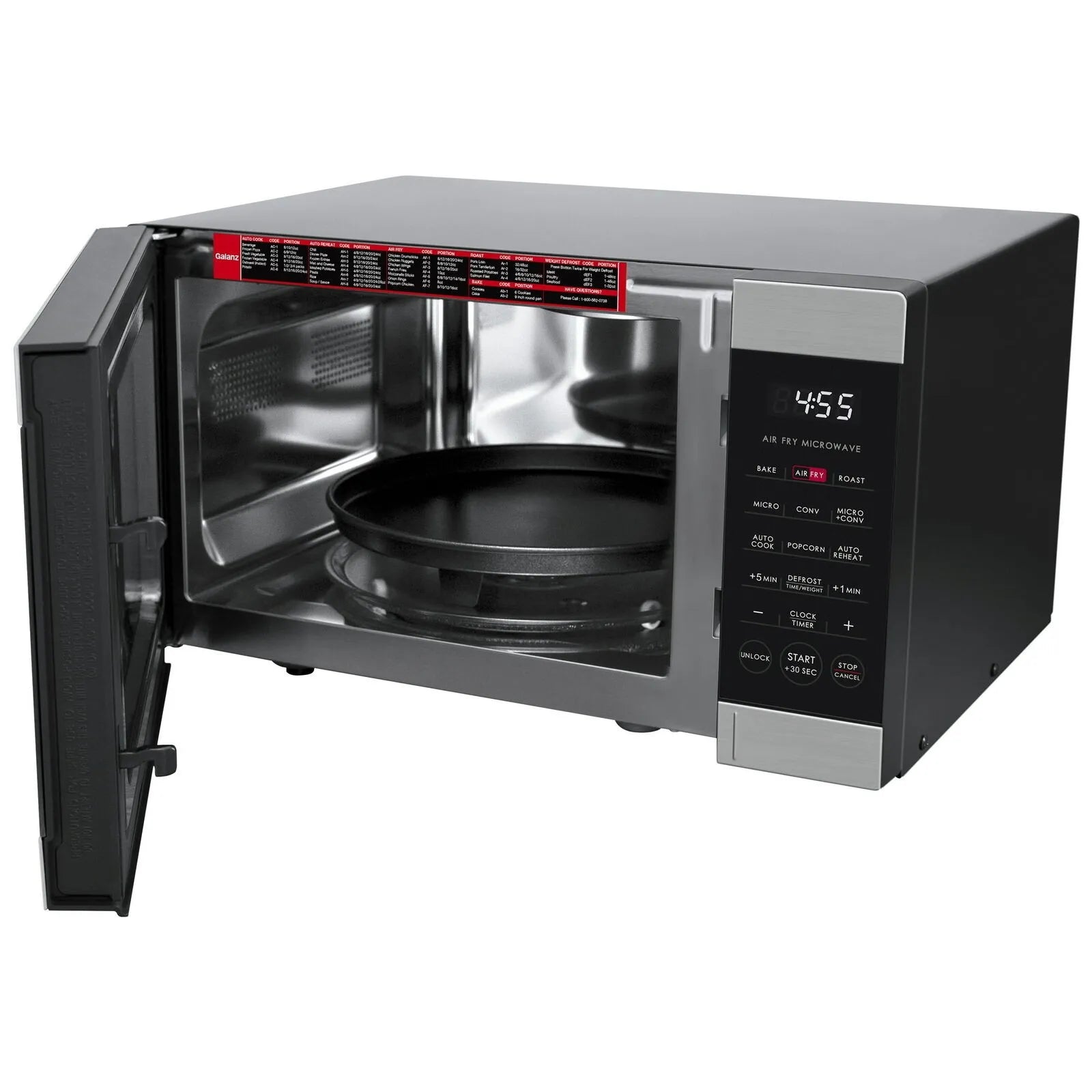Galanz 0.9 Cu ft Air Fry Microwave Oven - Stainless Steel – REBEL