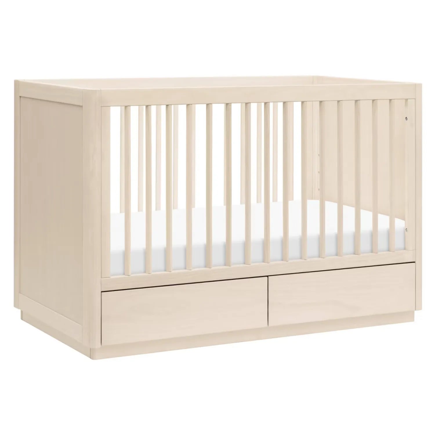 Bento 3 1 Convertible Storage Crib Bed Conversion Kit Drawers Washed