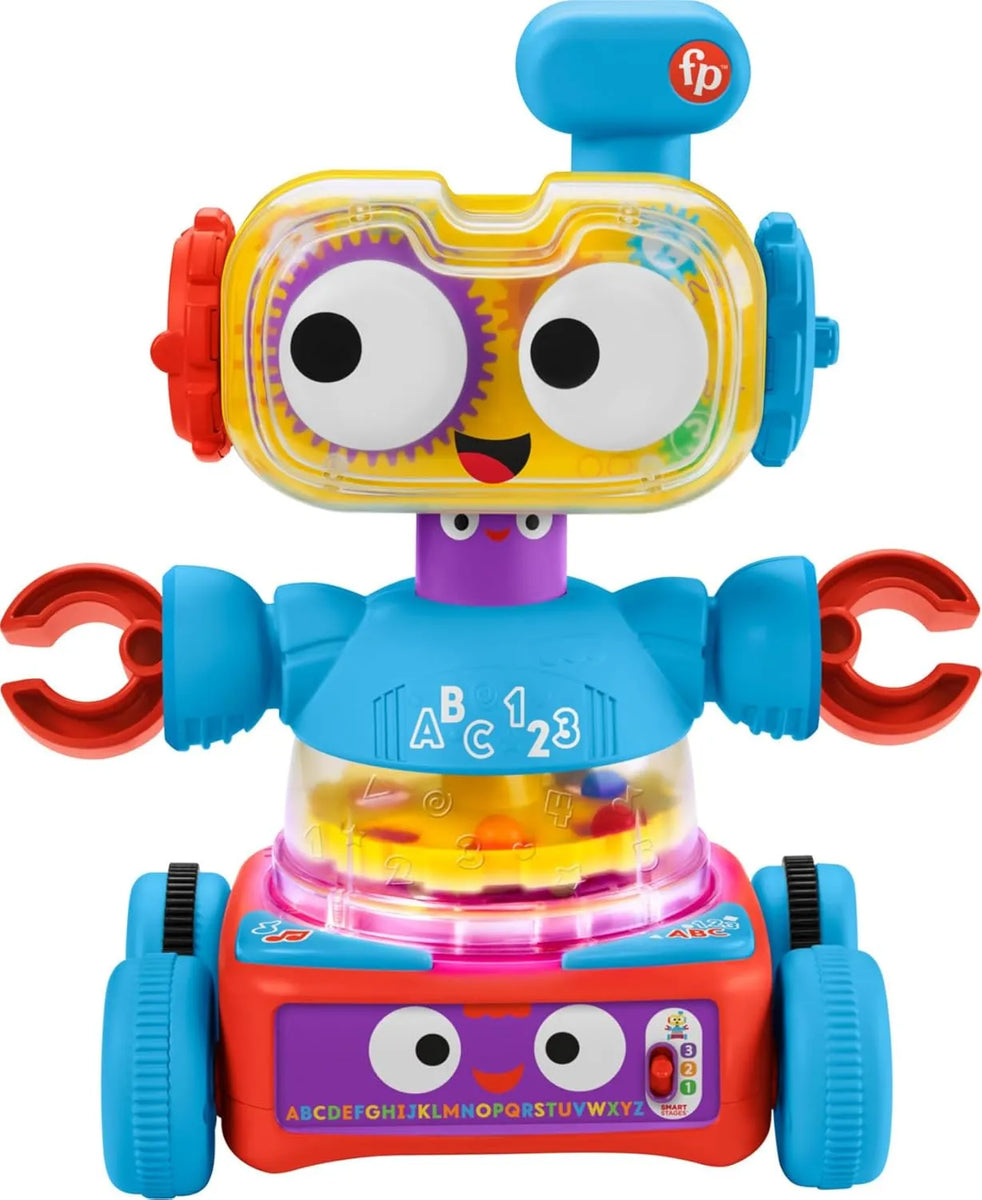 Fisher-Price 4-in-1 Robot Baby to Preschool Learning Toy with Lights ...