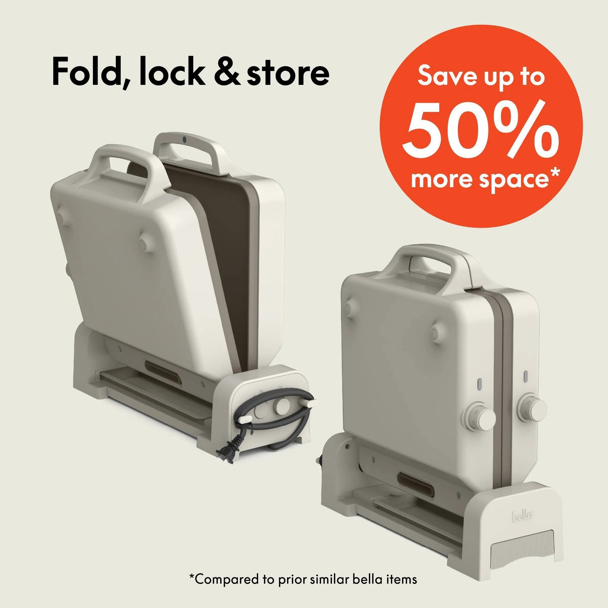 Bella Ceramic Fold-n-Store Griddle - Thumbnail 4