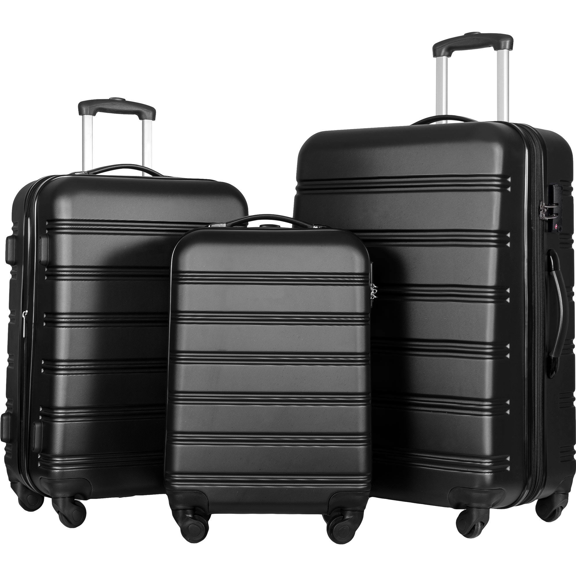 DAILY NEST 3 Piece Luggage Set Hardside Spinner Suitcase With Tsa