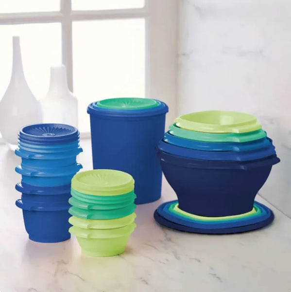 Tupperware - Food Storage Containers - 32-Piece - Blue - REBEL
