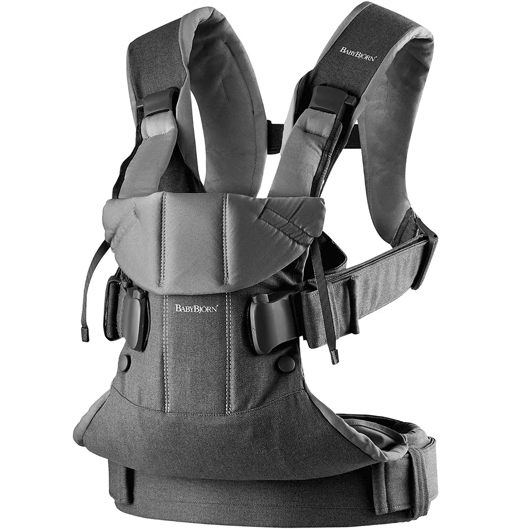 【美品】BABYBJÖRN Baby Carrier One Kai グレー Baby Bjorn - Baby Carrier - One - Denim Gray/Dark Gray Woven - REBEL