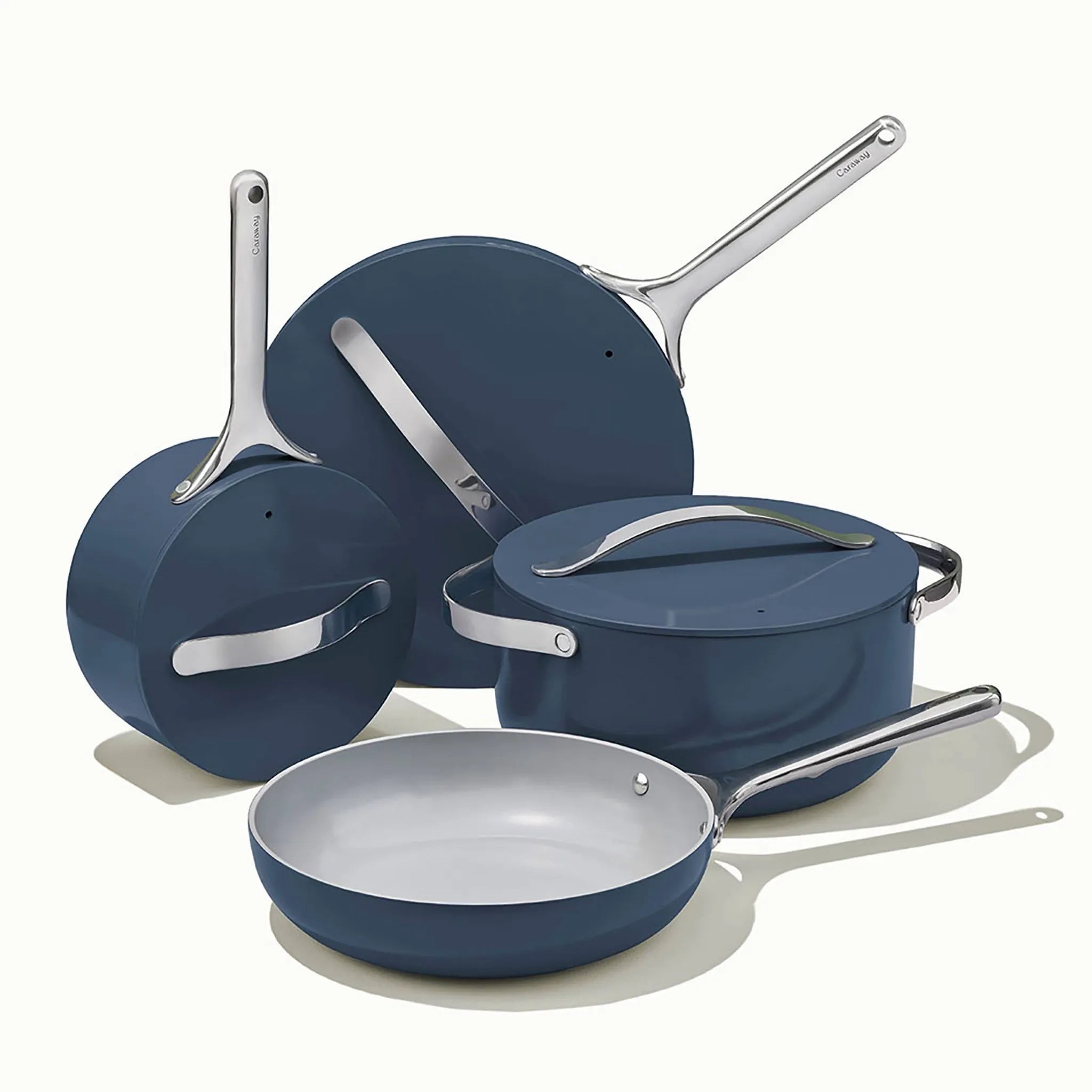Caraway 12-Piece Non-Stick Ceramic Cookware Set - Navy