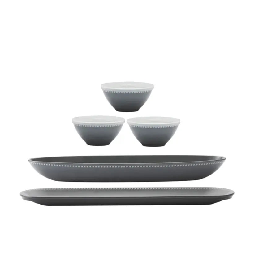 食器 pandamiemi Pandex 5-piece Beaded Melamine Serveware Set – REBEL