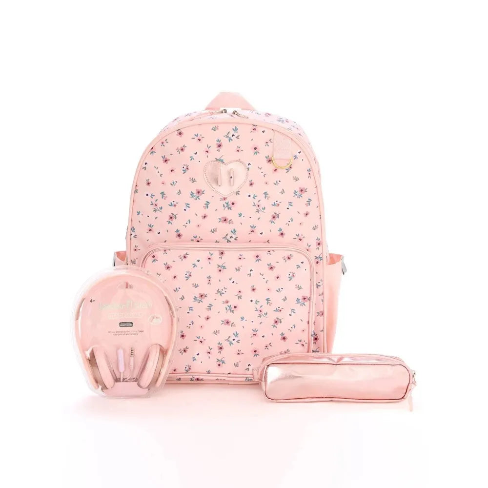 Locker Club Kids' 16L Nylon Backpack with Headphone Pencil Pouch