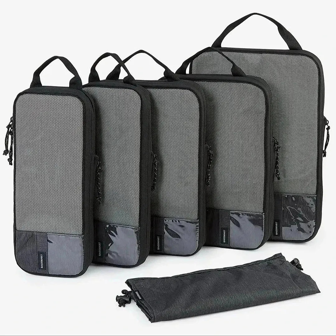 Acb Packing Bagsmart Compression Packing Cubes In Black 6 Pieces – REBEL