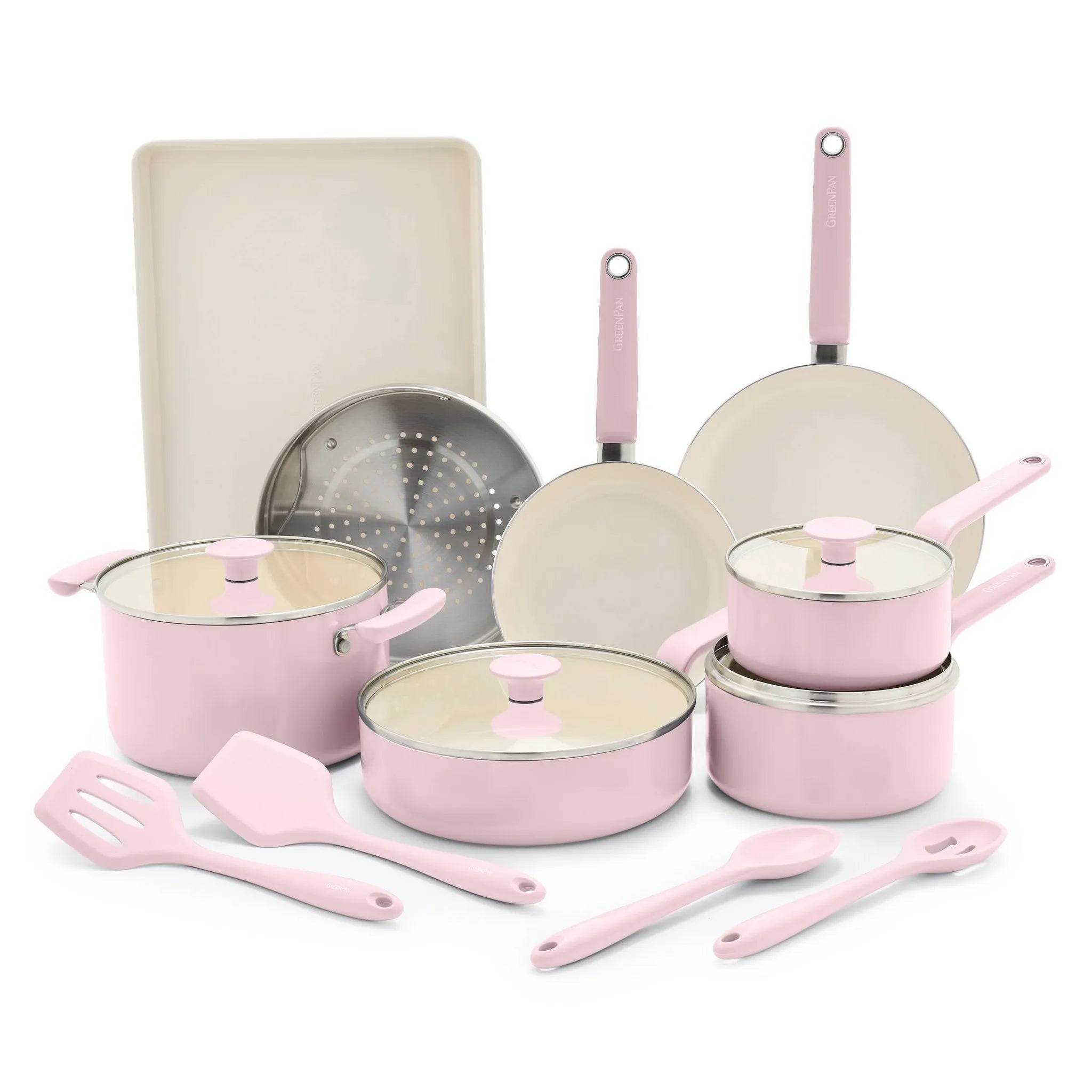 GreenPan Ceramic Nonstick Cookware Set - Pink – REBEL
