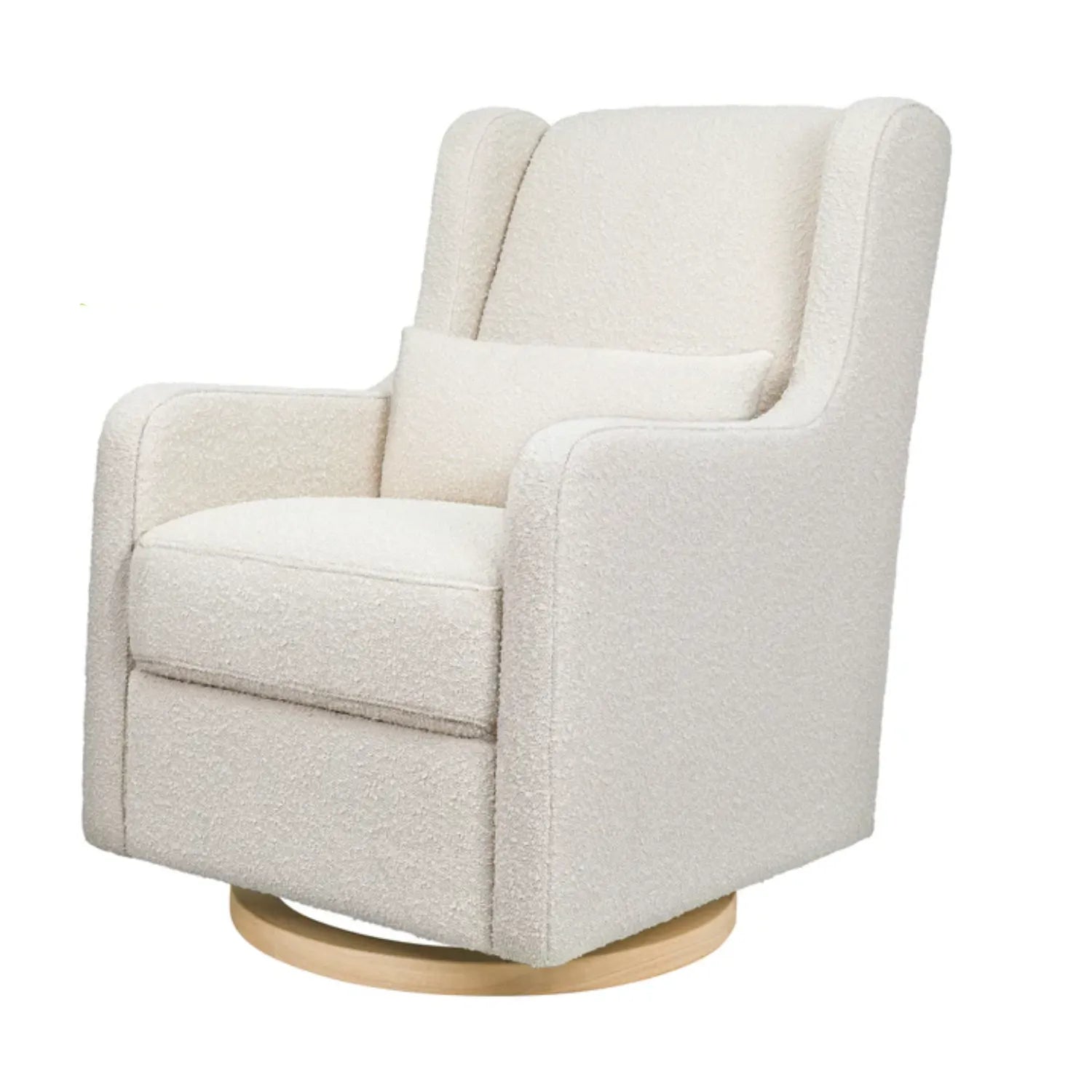 Namesake Crewe Recliner And Swivel Glider - Ivory Boucle W/ Light Wood