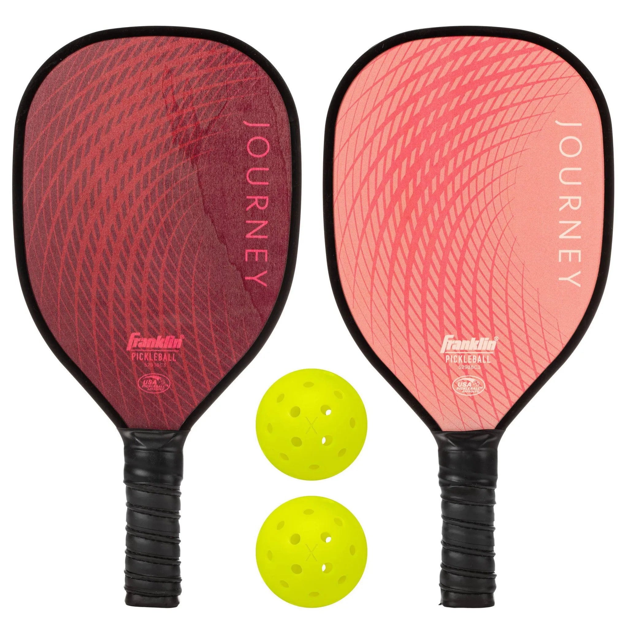 Franklin Sports 2 Player Wood Journey Pickleball Paddle and Ball