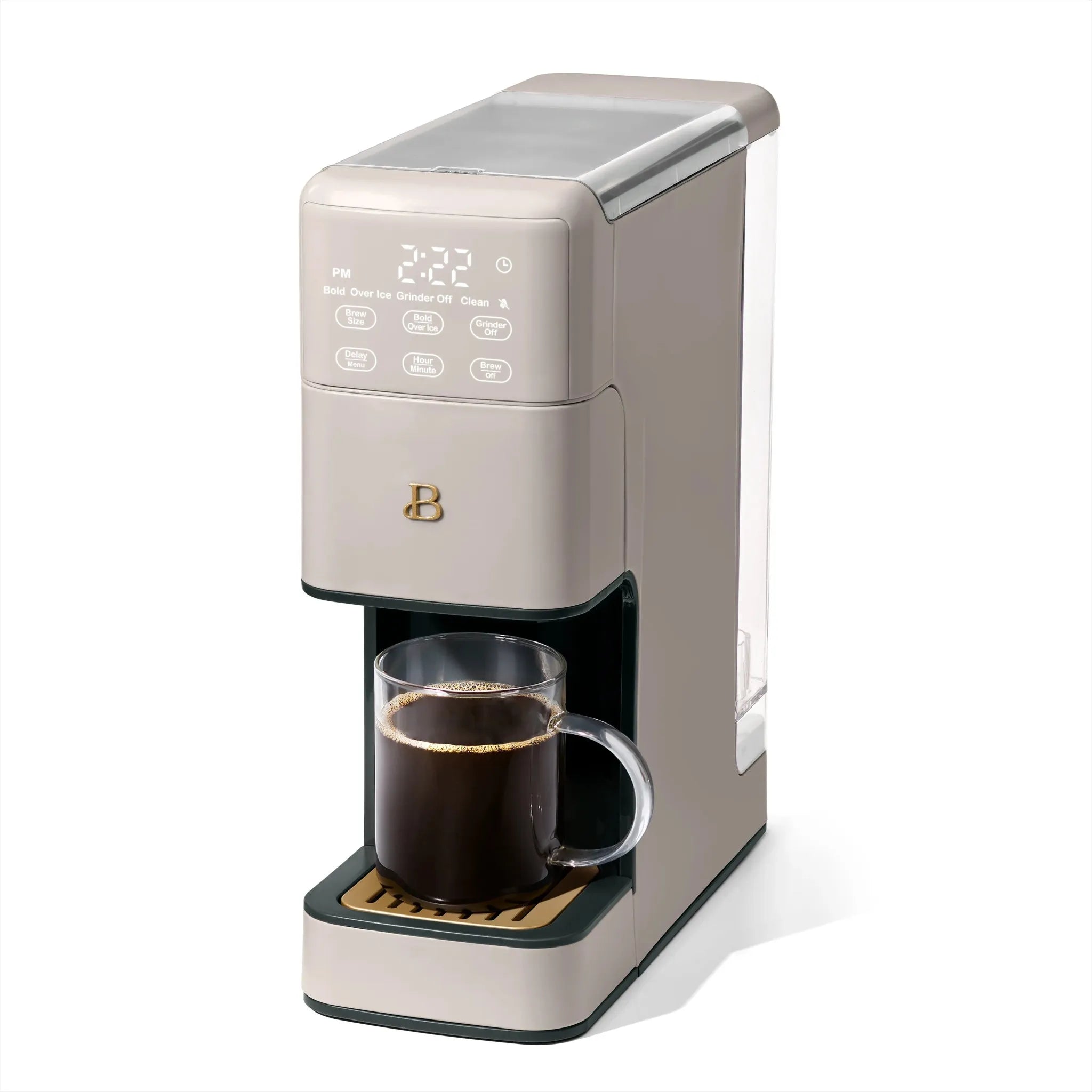 Beautiful Perfect Grind Programmable Single Serve Coffee Maker - Porcini   REBEL