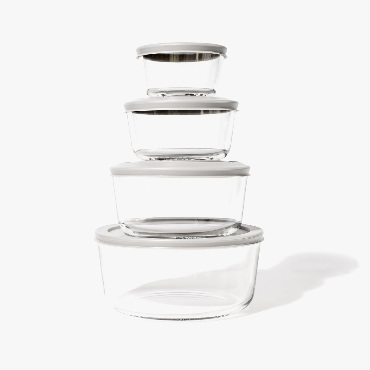 DURA LIVING Glass Food Storage Containers - 8 Piece (4 Containers + 4 ...