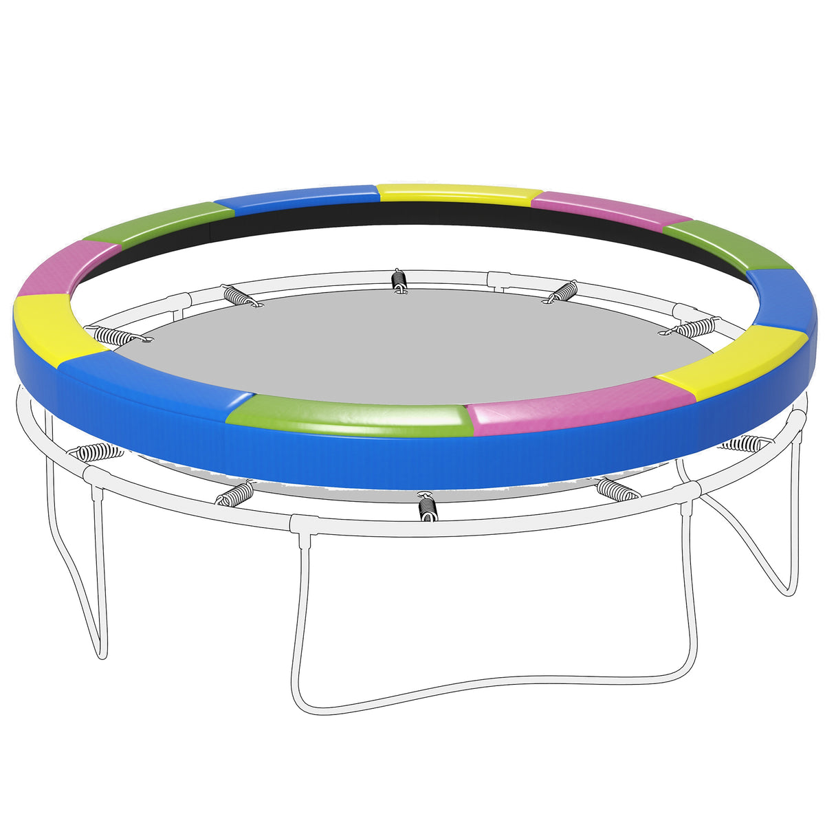 Soozier 14FT Trampoline Spring Cover, Safety Trampoline Pad Replacement ...
