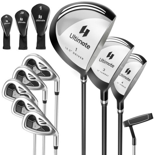 COSTWAY Men's 9 Pieces Complete Golf Club Set-Gray – REBEL