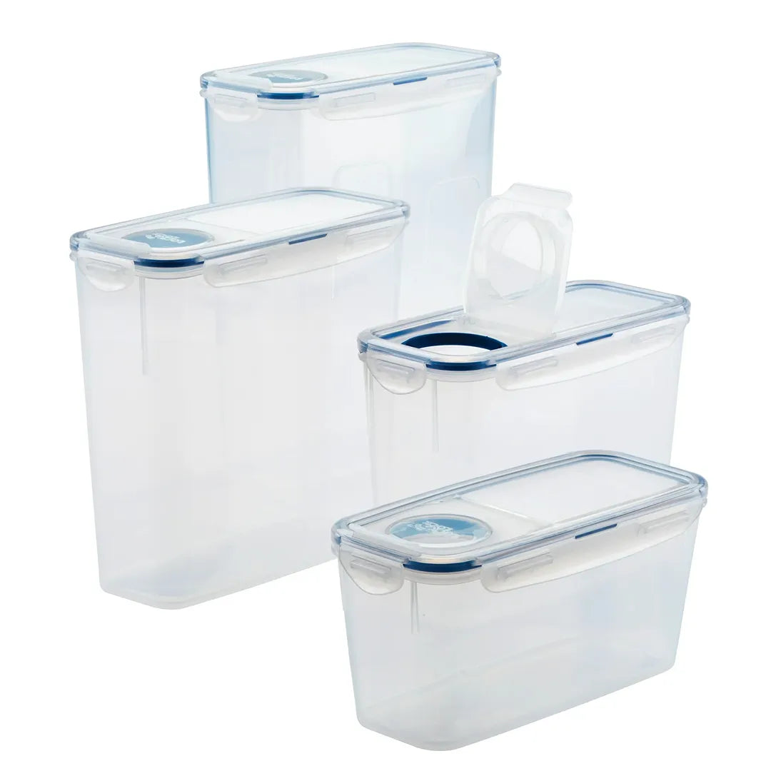 Lock n Lock Pantry Rectangular Storage Container Set, 4-Piece, Clear ...