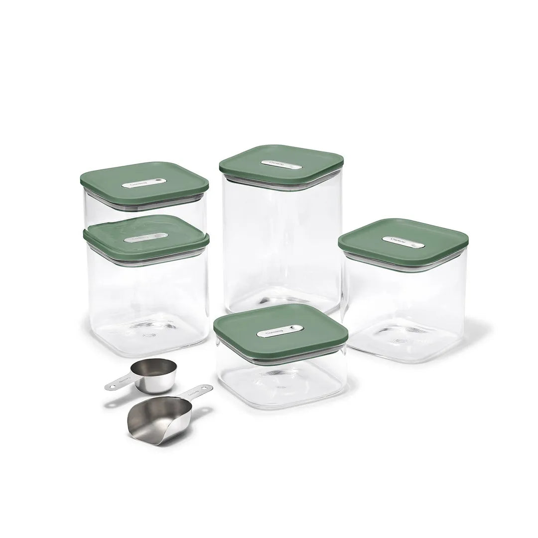 Caraway 14pc Glass Airtight Container Set - Sage