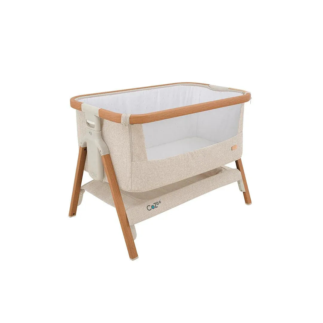 Tutti Bambini CoZee Bedside Crib - Scandinavian Walnut/Ecru – REBEL