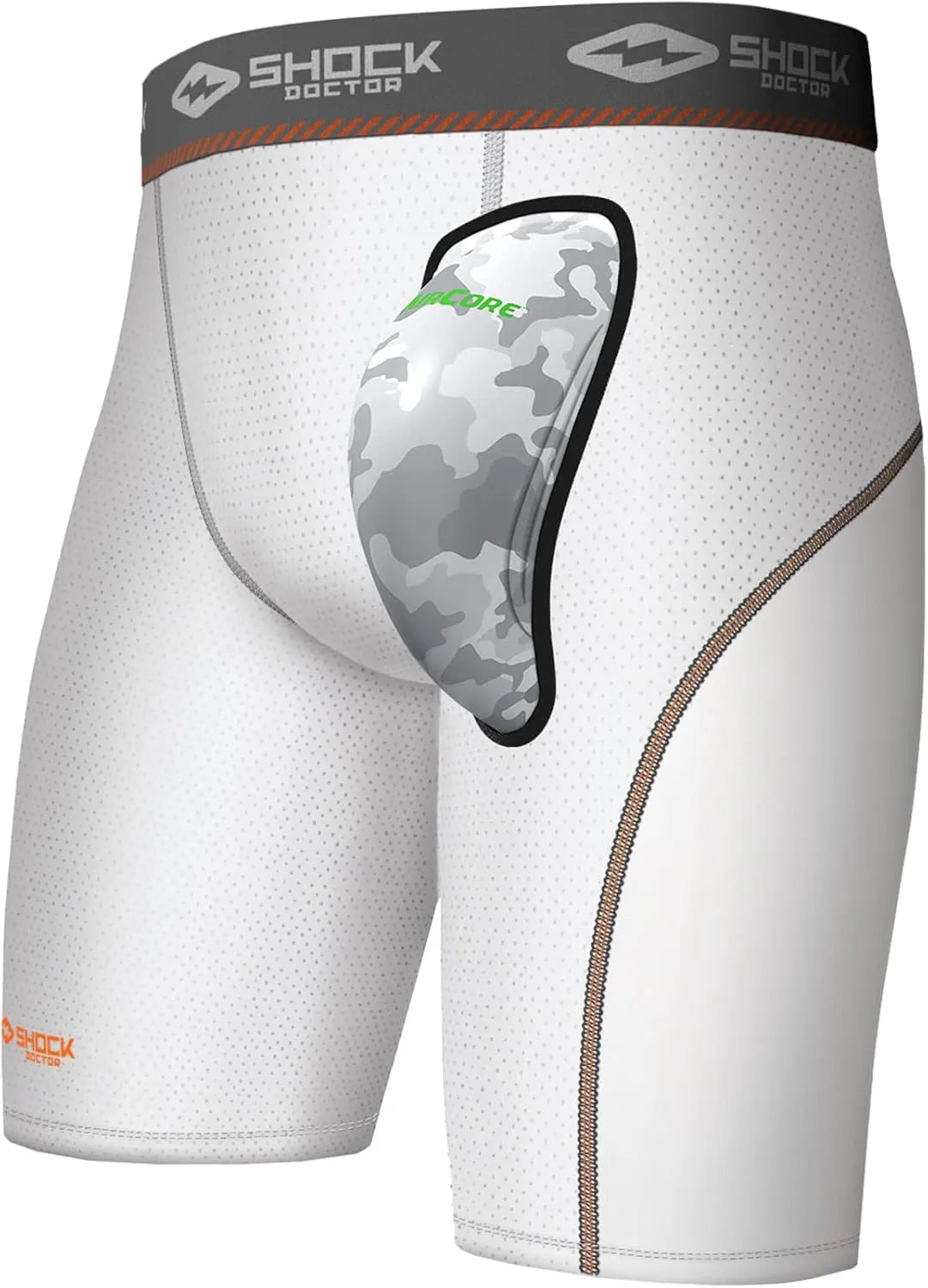 Shock Doctor Compression Short with AirCore Hard Cup - White – REBEL