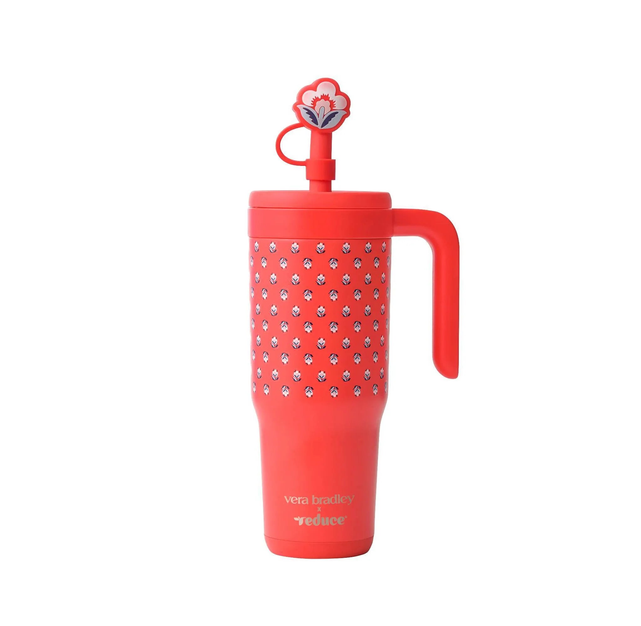 Vera Bradley - Straw Tumbler - Bluebell Ditsy Hibiscus - REBEL