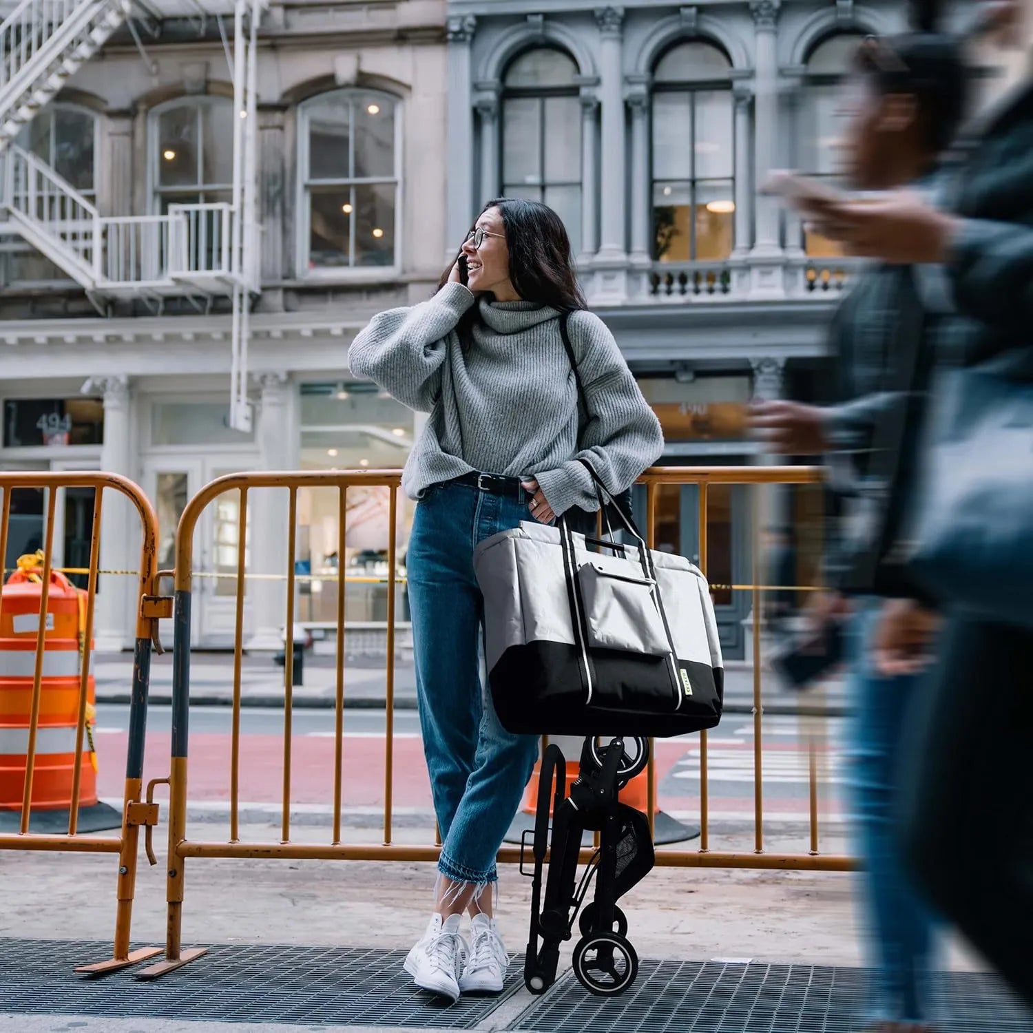 Seeker Lightweight Foldable Grocery Cart on Wheels - Gray – REBEL