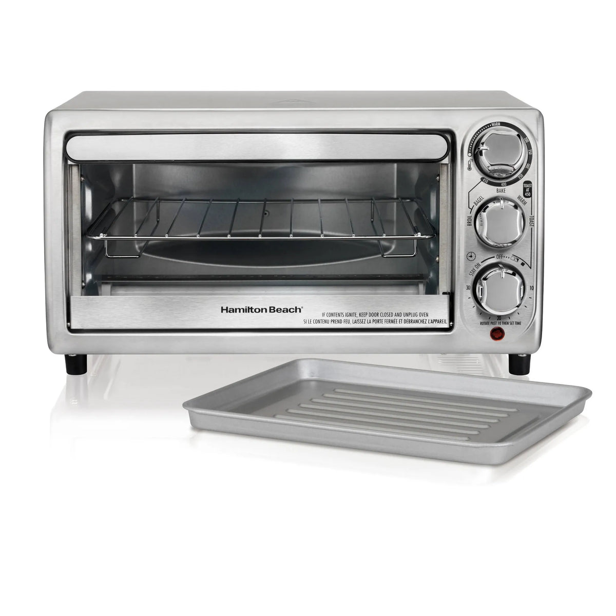 Hamilton Beach 4-Slice Toaster Oven - Silver – REBEL