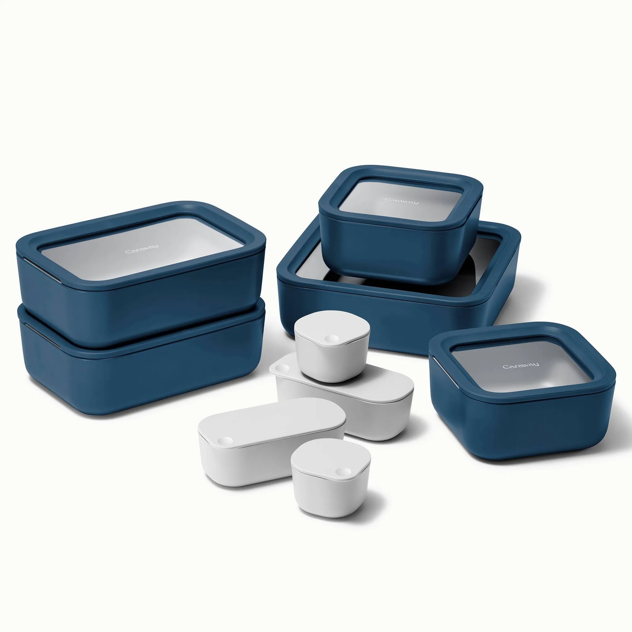 Caraway 23-piece Glass Food Storage Set - Navy