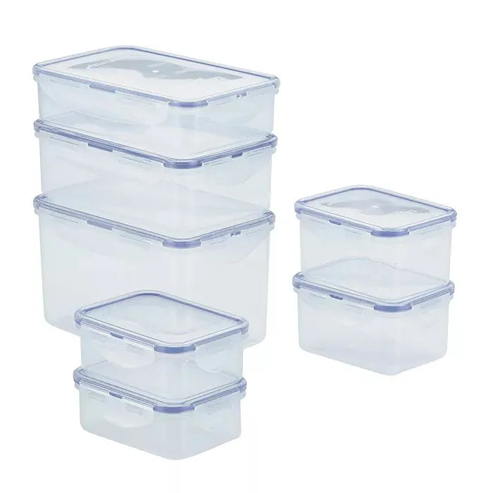 Lock n Lock Easy Essentials Rectangular 14-Pc. Food Storage Container ...