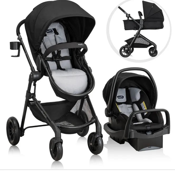 Evenflo - Travel System With Infant Car Seat - Oxford Black