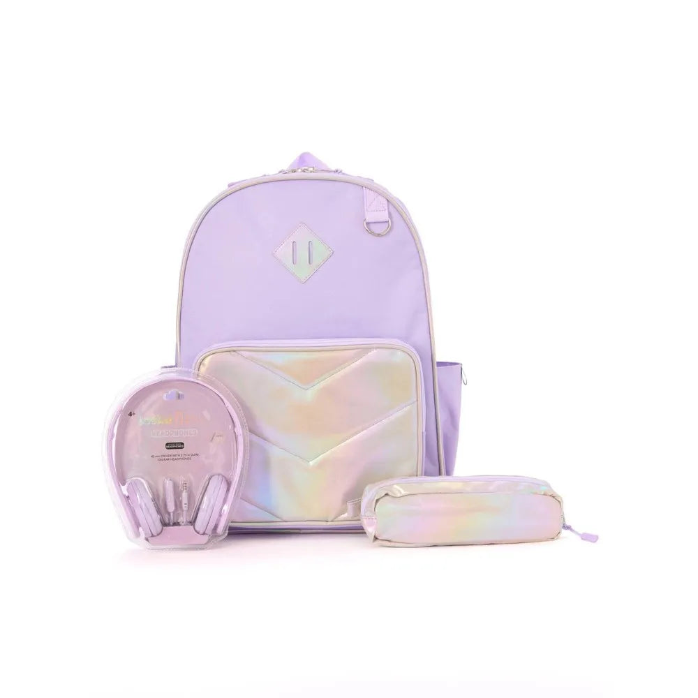 Locker Club Kids' 16L Nylon Backpack with Headphone Pouch Locker Club Kids' 16L Nylon Backpack with Headphone Pouch