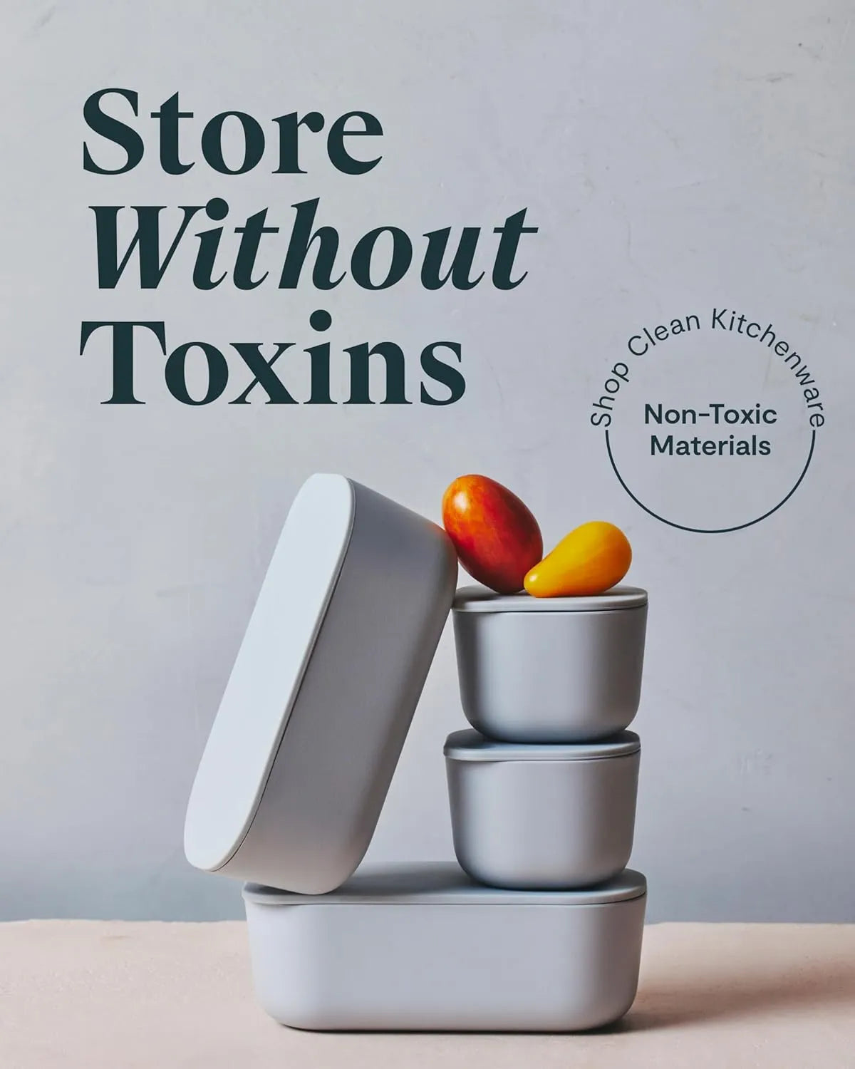 Caraway Dot 4-Piece Food Storage Container with Lid - Thumbnail 4