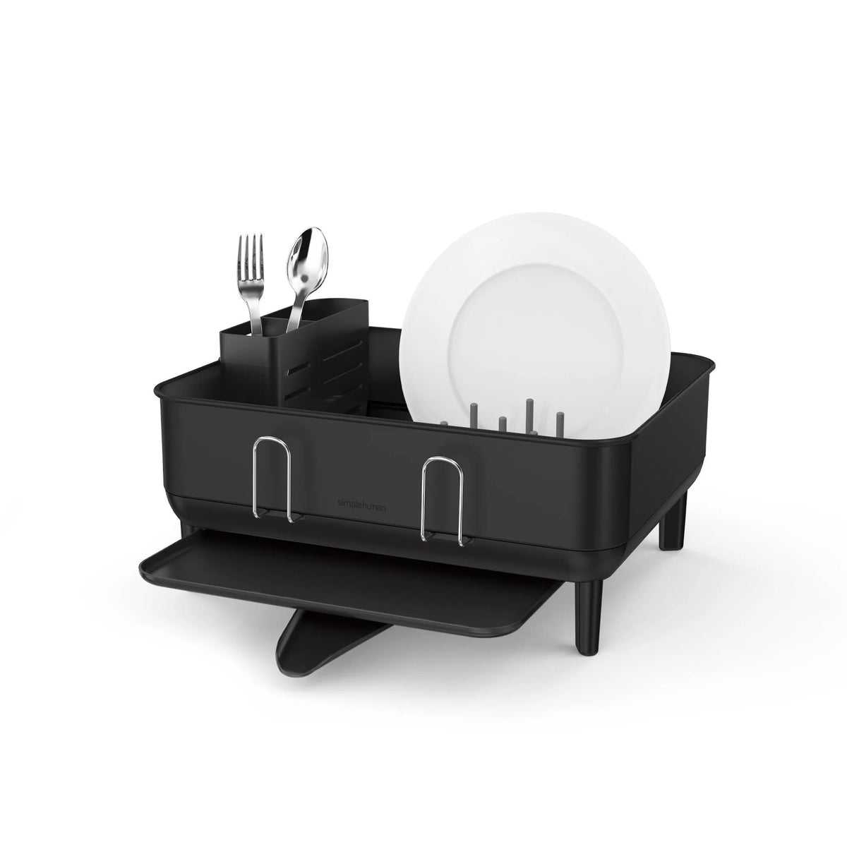 SimpleHuman Compact Kitchen Dish Drying Rack with Swivel Spout ...