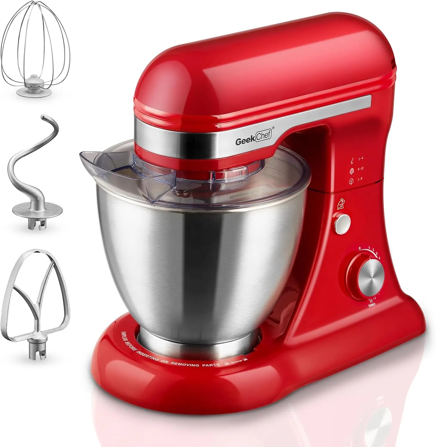 Geek Chef - Stand Mixer - Red - REBEL