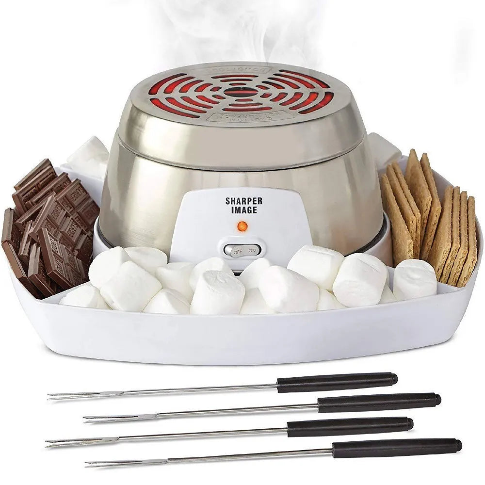 Macchina Elettrica Per S'mores Sharper Image - Da Tavolo - Set Da 6 Pezzi - Bianco
