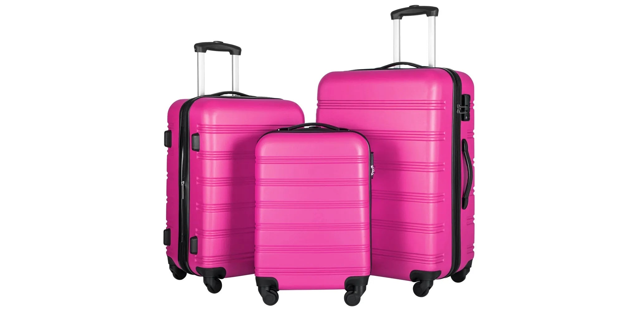YONWAY - Hardshell Luggage Set - Pink - REBEL