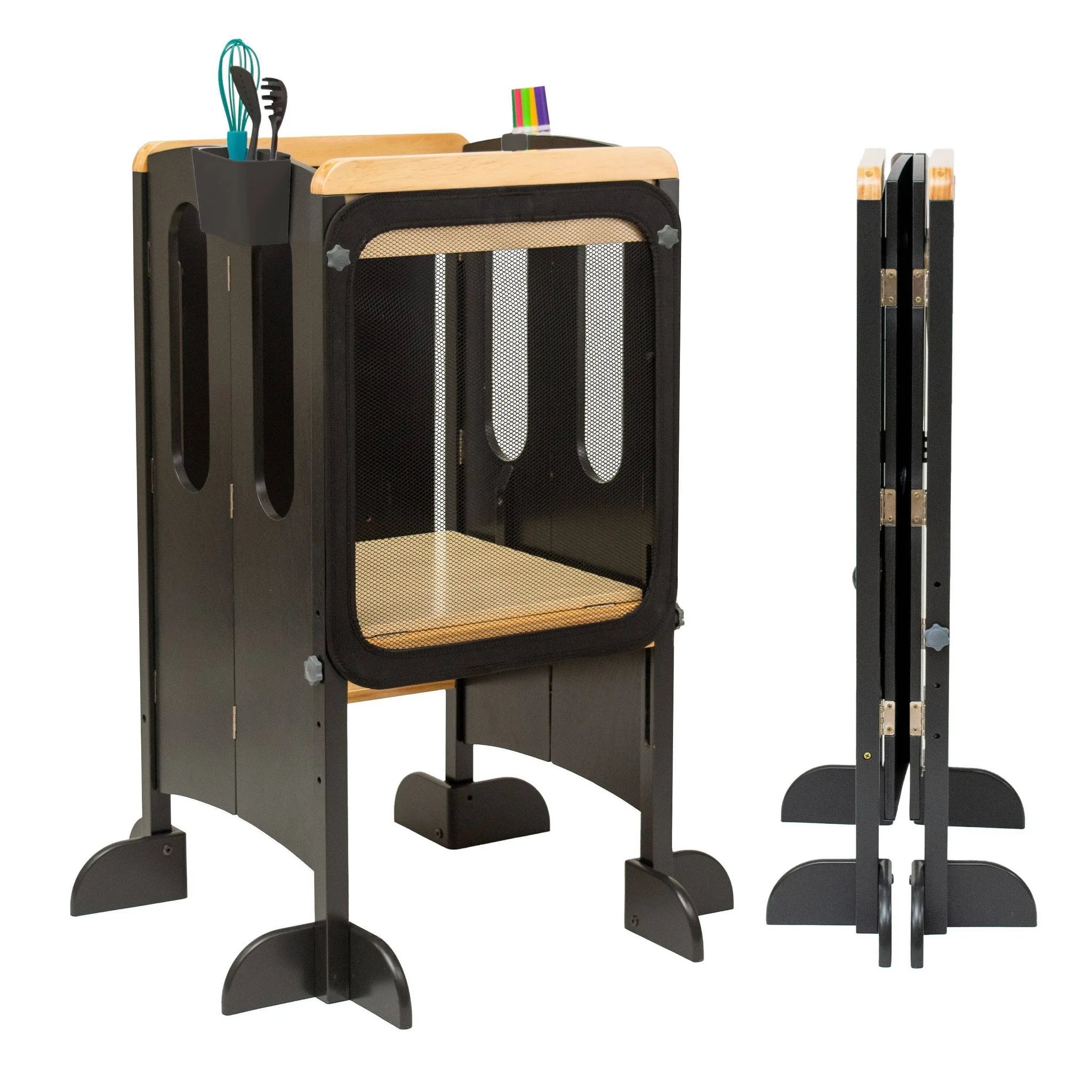 Little Partners - Toddler Tower - Charcoal & Natural - REBEL