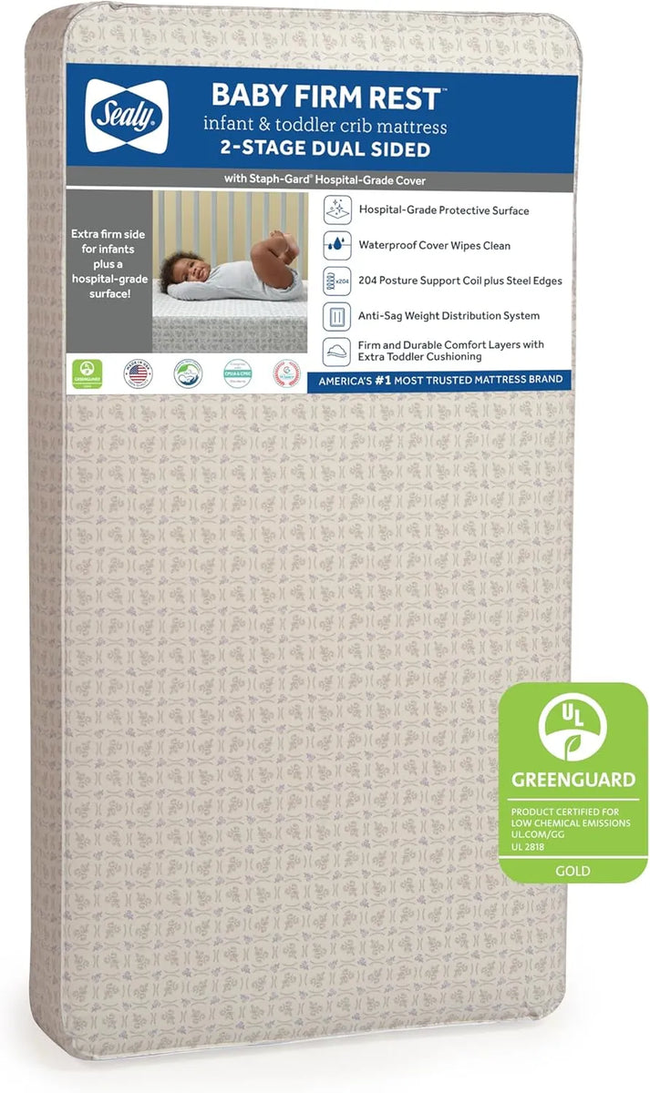 Firm Rests SEALY BABY Firm Rest Crib and Toddler Mattress – REBEL