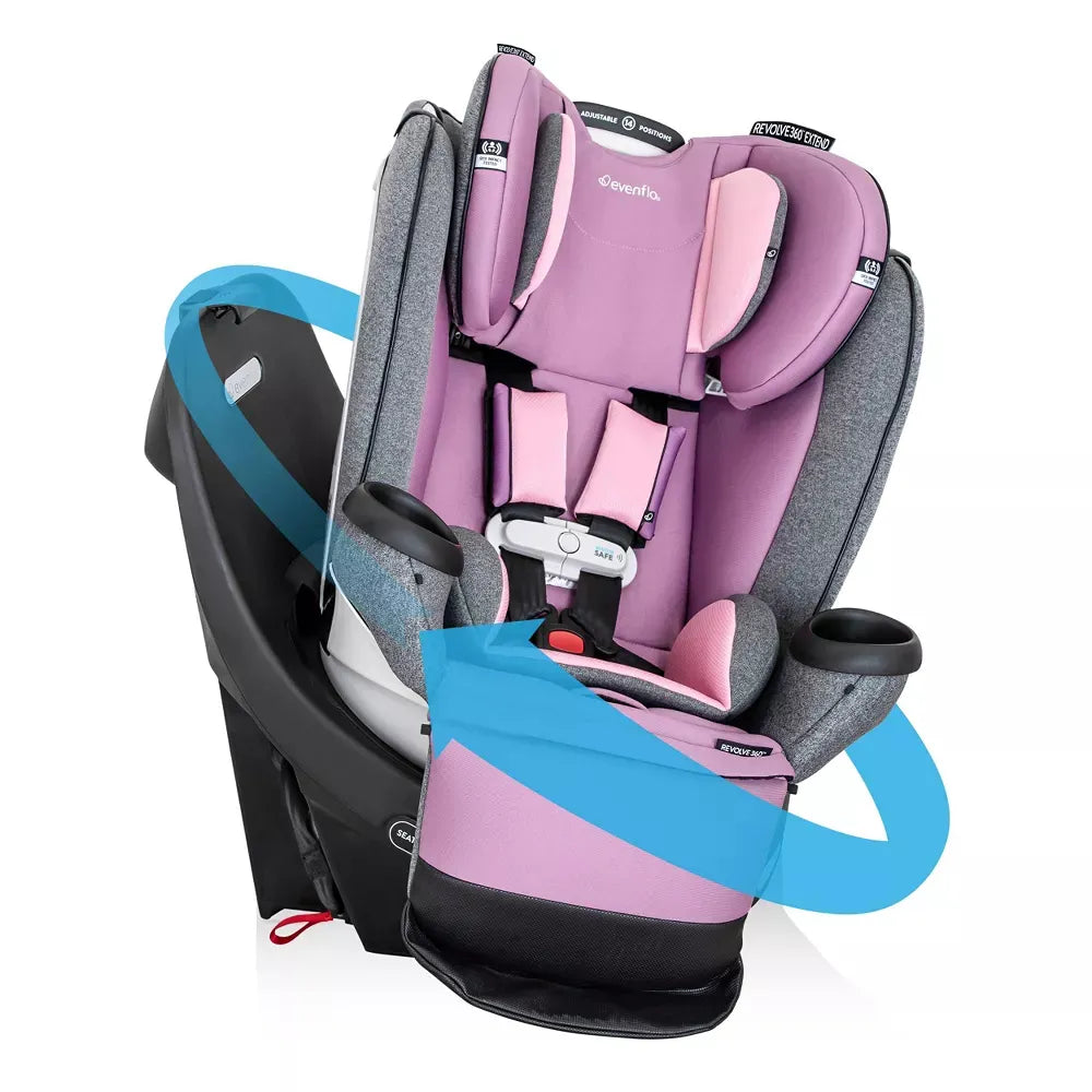 Evenflo Gold Revolve 360 Extend All-in-One Rotating Convertible Car Seat with SensorSafe- Opal Pink – REBEL