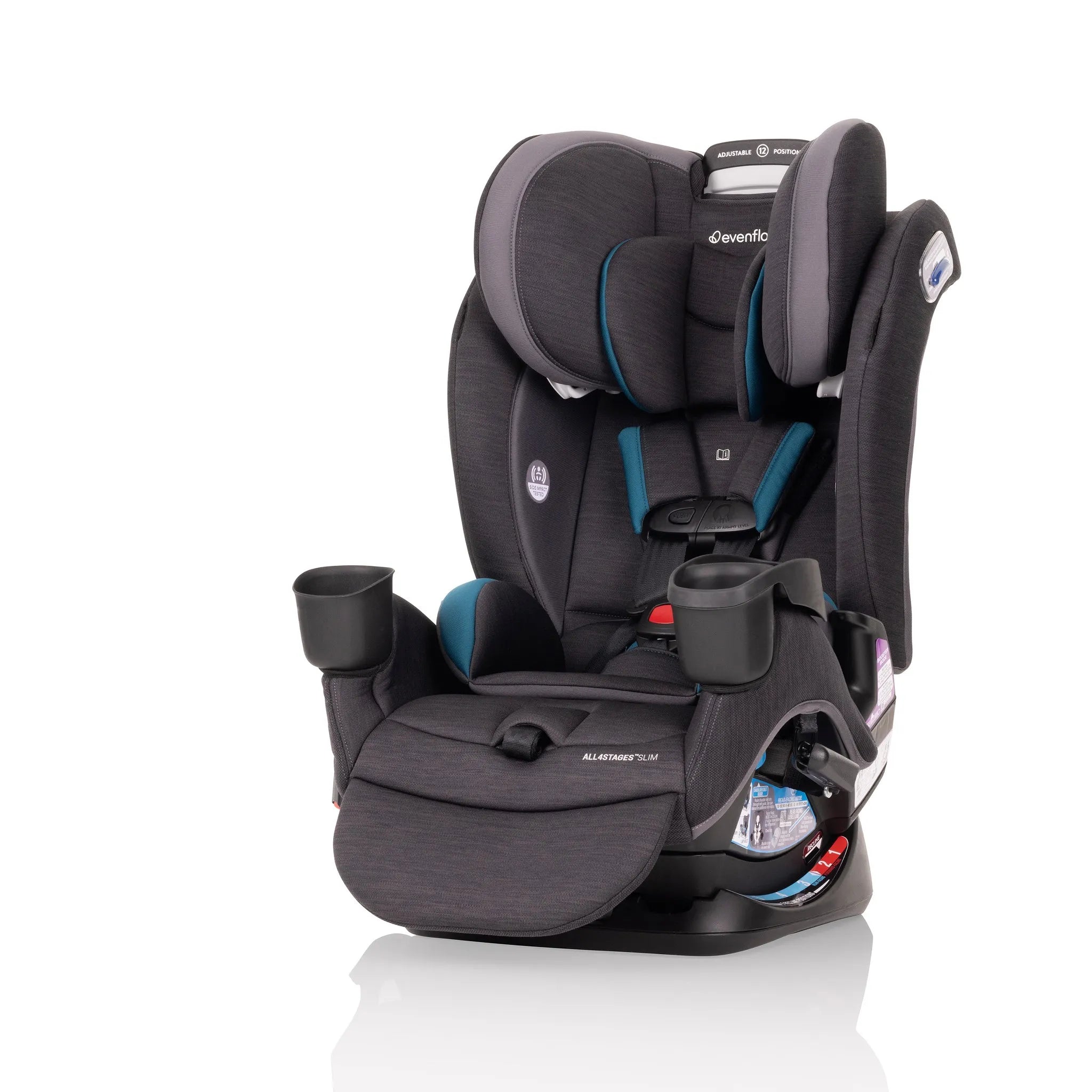 evenflo plus Evenflo All4Stages Slim Plus Canopy 4-in-1 Convertible Car Seat