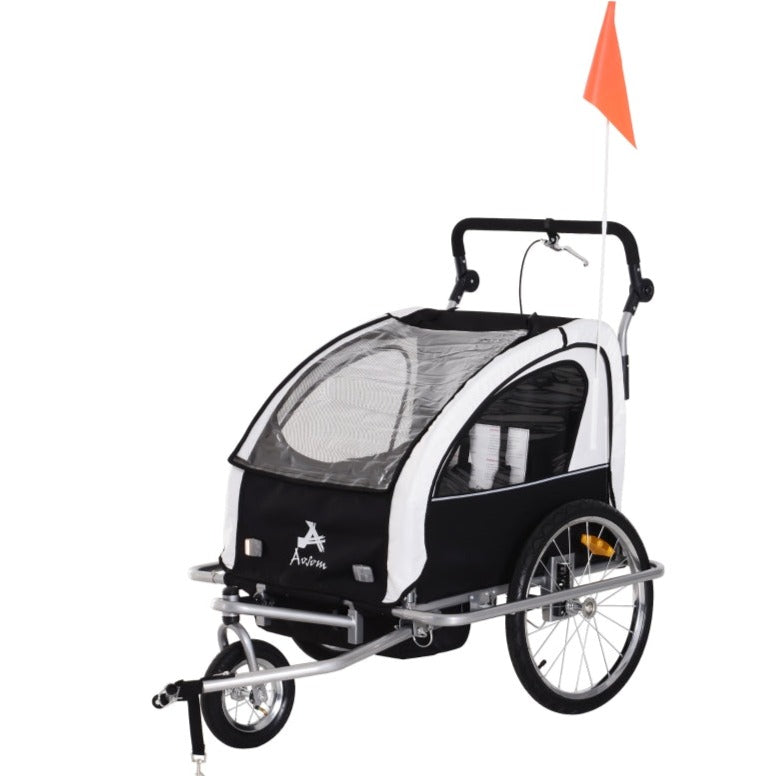 schwinn double stroller manual AOSOM Elite 360 Swivel Bike Trailer for Kids Double Child Two-Wheel Bicycle  Cargo Trailer With 2 Security Harnesses, White – REBEL